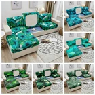 Чехол для дивана с тропическими листьями, универсальный, эластичный