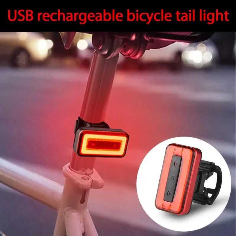 

Новый горный велосипед задний фонарь зарядка через USB лампа Безопасность Предупреждение велосипед оснащен Задний фонарь освещения монолит...