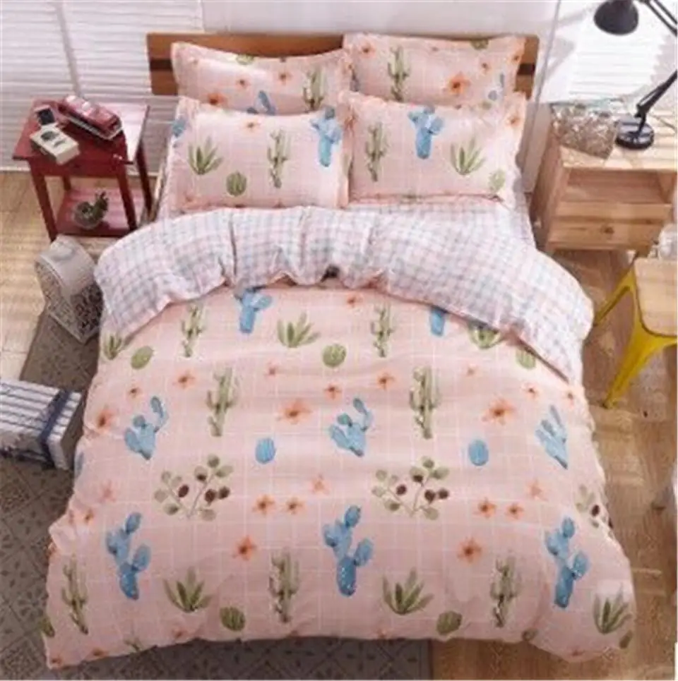 

52 Bed Plug Winter Two Bed Duvet Cover Bed Sheet Set Grey Quilt Cover Pink Bed Clothes Cartoon Cat Bedding Sets