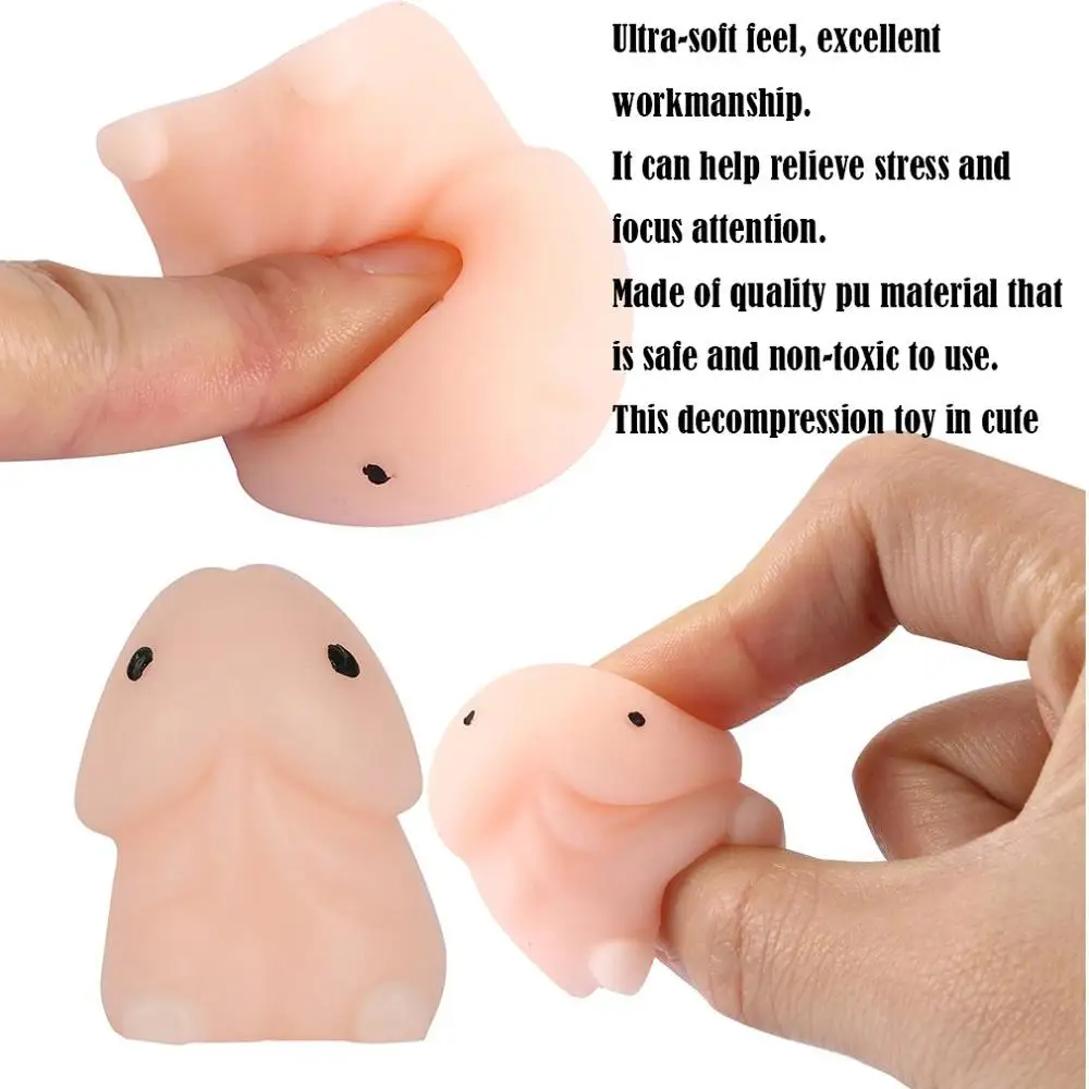 Забавные в форме пениса ПУ декомпрессии Squishie игрушка медленно поднимающийся для