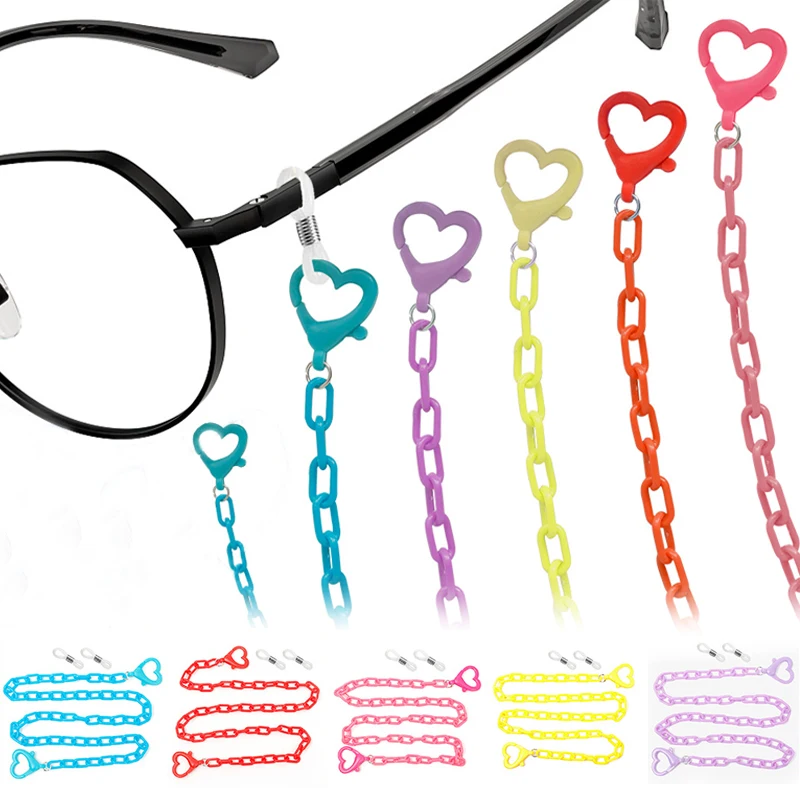 

Fashion Spot Acrylic Hang Mask Chain Glasses Chain Sunglasses Chain Lanyard 58cm Adult Children Unisex Face Mask Acrylic Strap