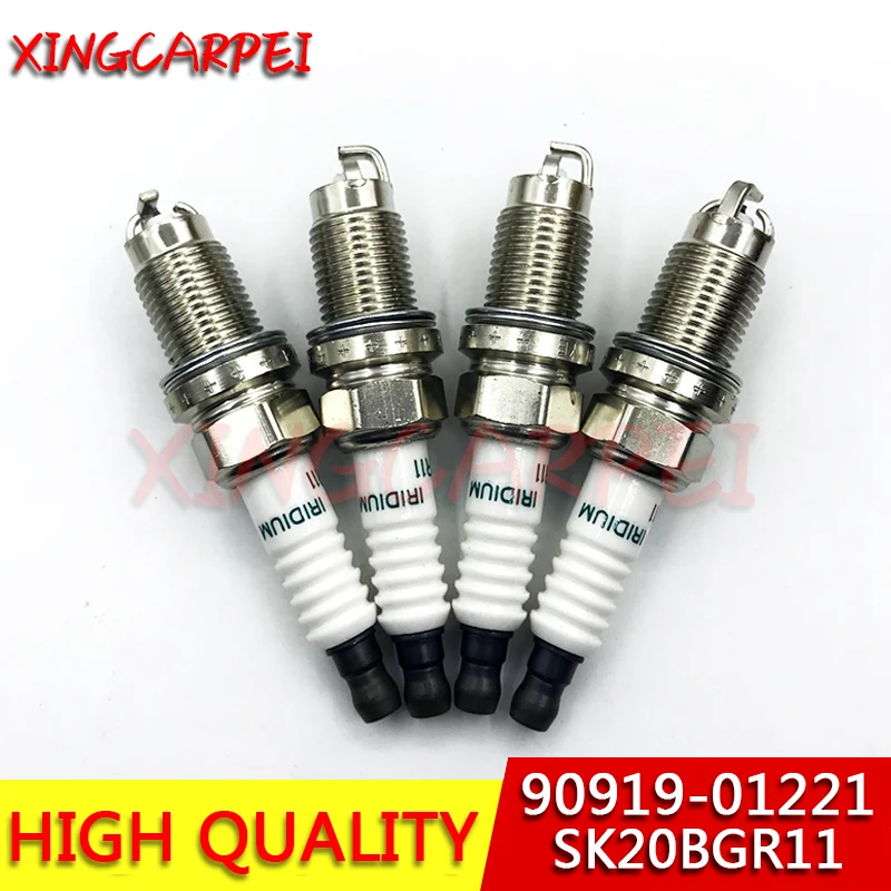 4 шт./лот Свеча зажигания 90919 01221 SK20BGR11 для Toyota Avensis RAV4 Vista Noah 90919-01221 SK20BGR-11