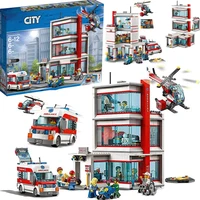 new toys columns compatible with lepining 02113 city series city hospital 60204 hospital building blocks children gift