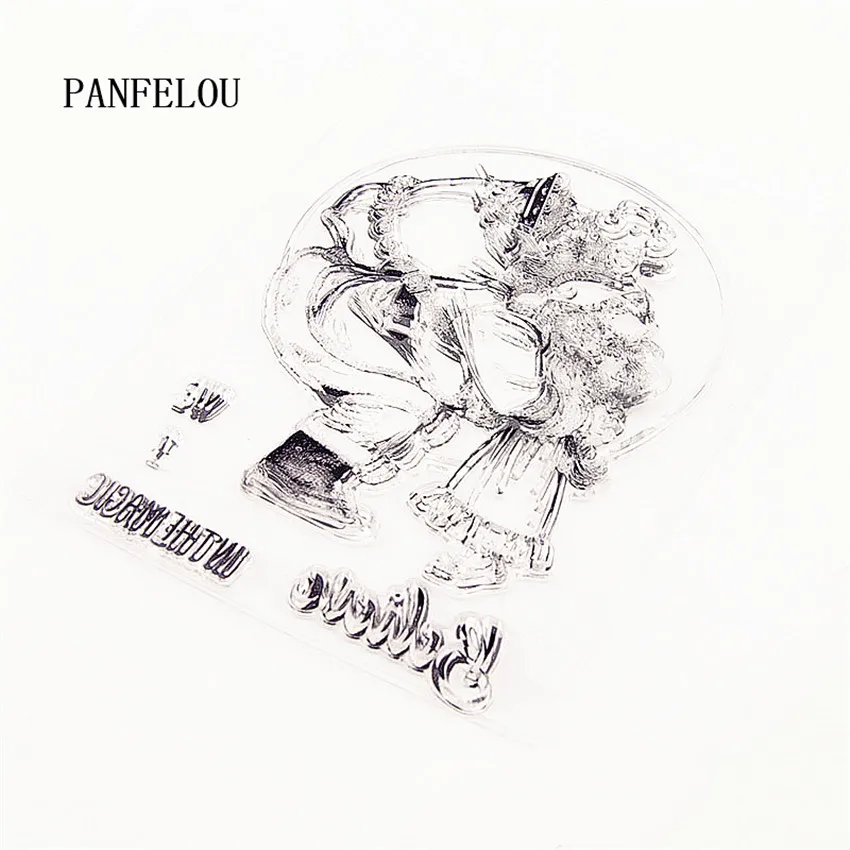 Прозрачный силиконовый штамп PANFELOU 11x15 с рождественской тематикой Санта для