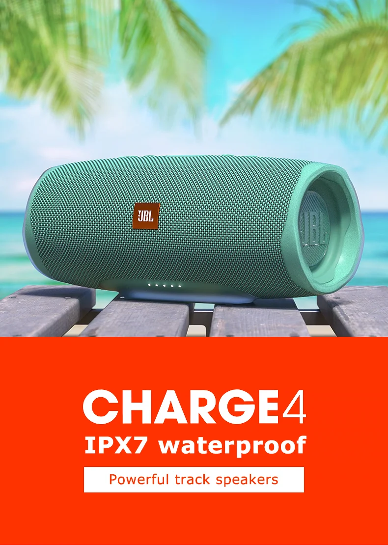 JBL Charge 4 Беспроводной Bluetooth Динамик Charge4 IPX7 Водонепроницаемый музыкальный плеер Hifi