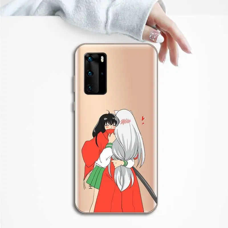 

Hot Japan Anime Inuyasha Higurash Phone Case Transparent for Huawei P20 P30 P40 lite pro P smart 2019 honor 8x 10i