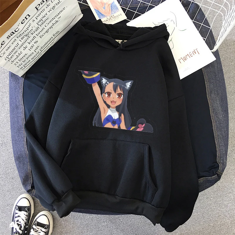 

Kawaii Cat Ears Nagatoro Hoodies Don't Toy with Me, Miss Nagatoro Funny Anime Sweatshirts Harajuku Hoodie Casual Men Lounge Wear