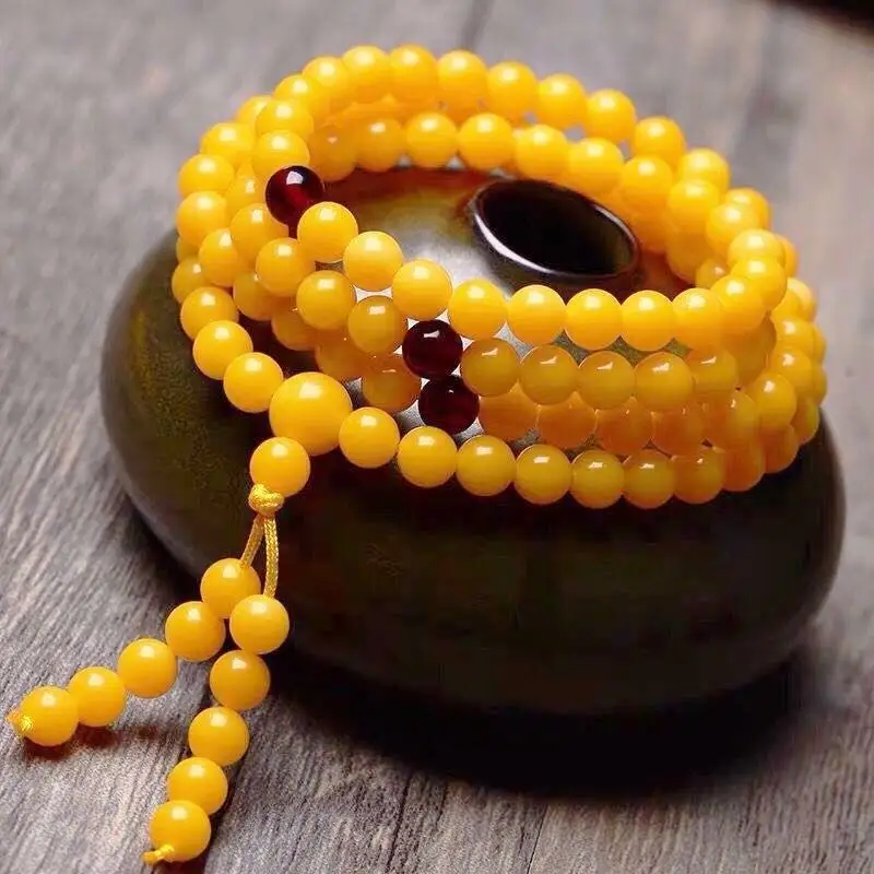 

Chicken Oil Yellow Amber 6 Mm 8 Mm 10 Mm Multi Circle Bracelet Amber Wax 108 Pieces Multi Circle Bracelet for Men and Women