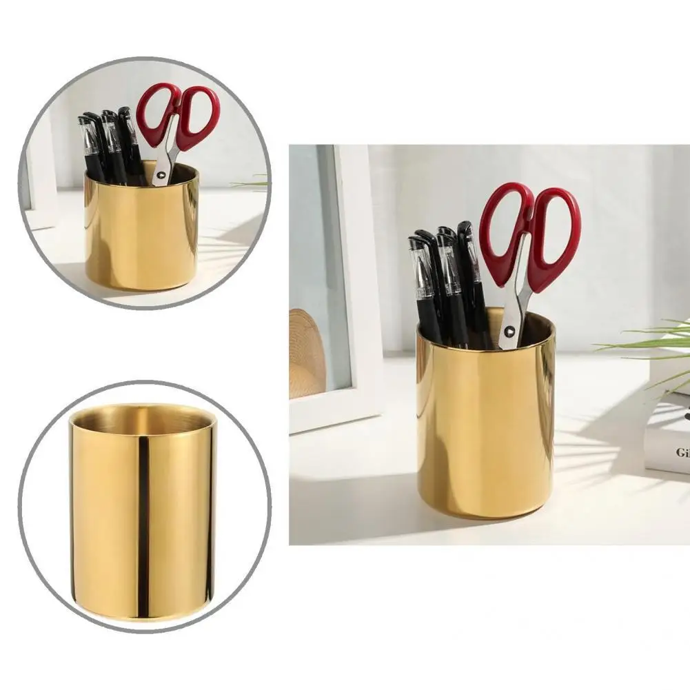 

Полый отличный многоцелевой органайзер для кистей и ручек, органайзер для ручек с зеркальной поверхностью, Глянцевый для учебы