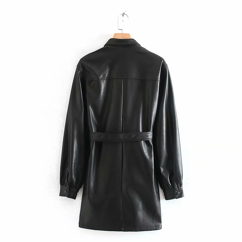 Модное женское платье 2020 стильные мини-платья из искусственной кожи с