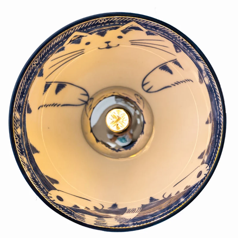 Подвесная лампа в китайском стиле креативный светильник виде счастливой чаши