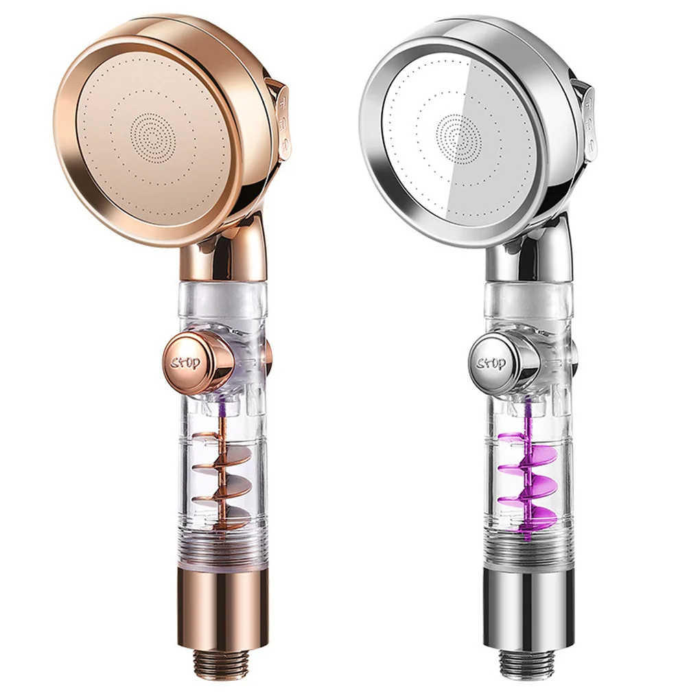 

Лейка для душа с вентилятором, 3 режима, аксессуары для ванной комнаты, водосберегающая Регулируемая насадка высокого давления с одной кноп...