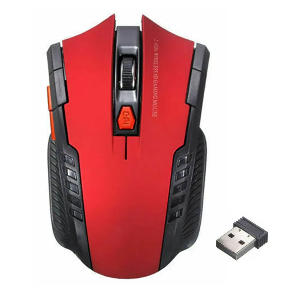 

Беспроводная мышь 2,4 ГГц, Регулируемая DPI Мышь, 6 кнопок, оптическая игровая мышь, геймерская беспроводная мышь с USB-приемником для компьютера...