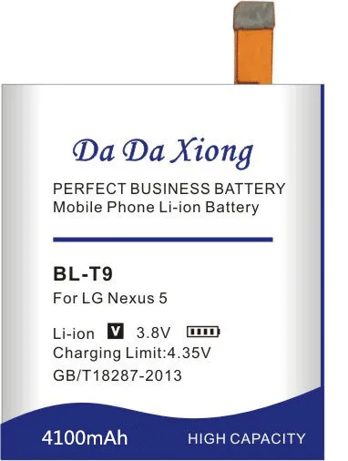 Оригинальный аккумулятор Da Xiong 4100 мА/ч BL-T9 BL T9 Батарея для LG Google Nexus 5 E980 G D820 D821 |