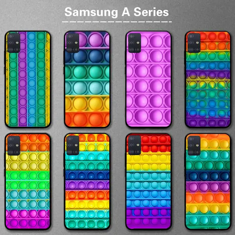 

Bubble Fidget Reliver Stress Phone Case For Samsung A6 A7 A8 A10 A11 A20 A21 A30 A31 A40 A50 A70 A80 A91 Plus S E Cover