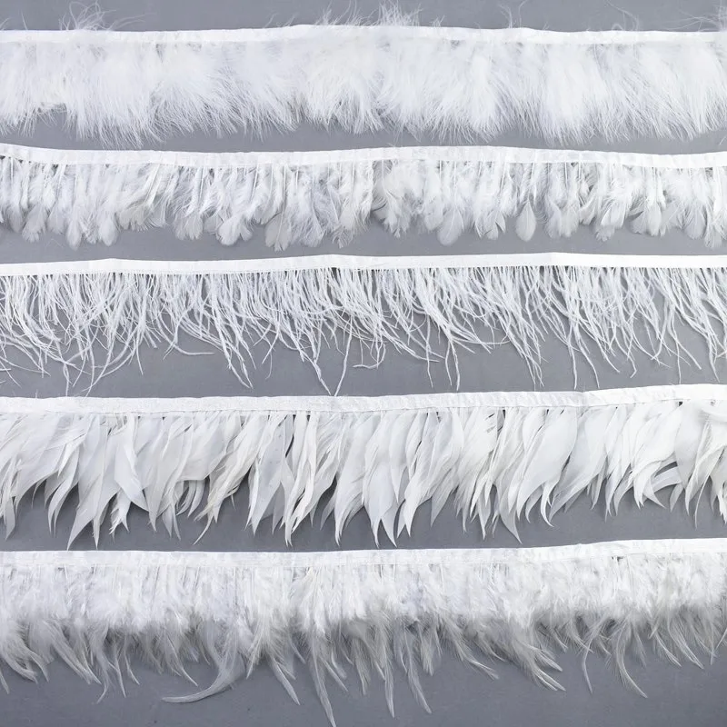 1 метр белые перья фазана утка индюк страусиные бахрома планки гусиные для