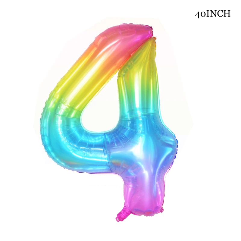 

40inch large number balloon candy color baby birthday age baloon party decoration big air balloon girl boy birthday supplies