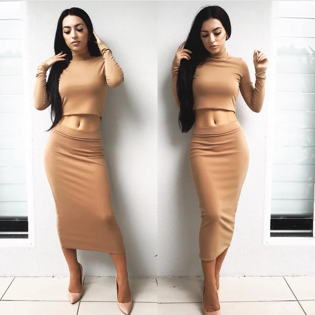 Женское вечернее платье с длинным рукавом дизайнерское привлекательное осеннее