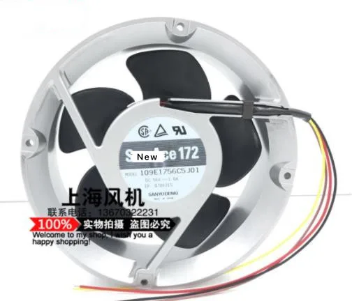 

For Sanyo 109E1756C5J01 DC 56V 1.0A 172x172x51mm Server Cooling Ffan