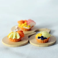mini doll house blueberry mango apple pineapple pie tray miniature food play model shooting props dolls accessories