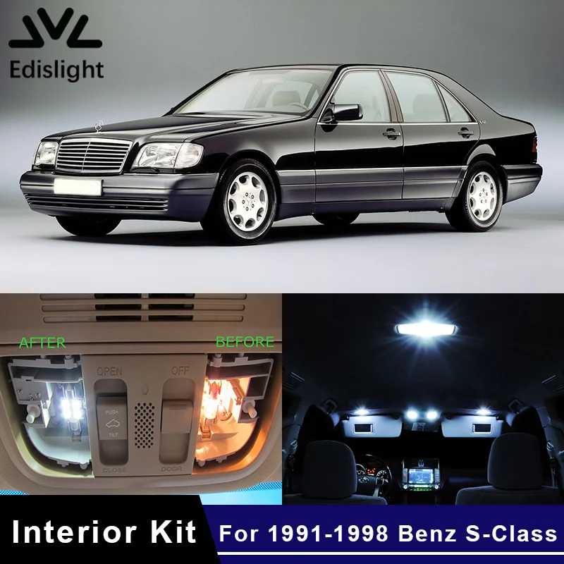 

Светильник салона автомобиля 11x, купольная лампа для Mercedes Benz S S320 S350 S420 S500 S600 1991 1992 1993 1994 1995 1996 1997 1998