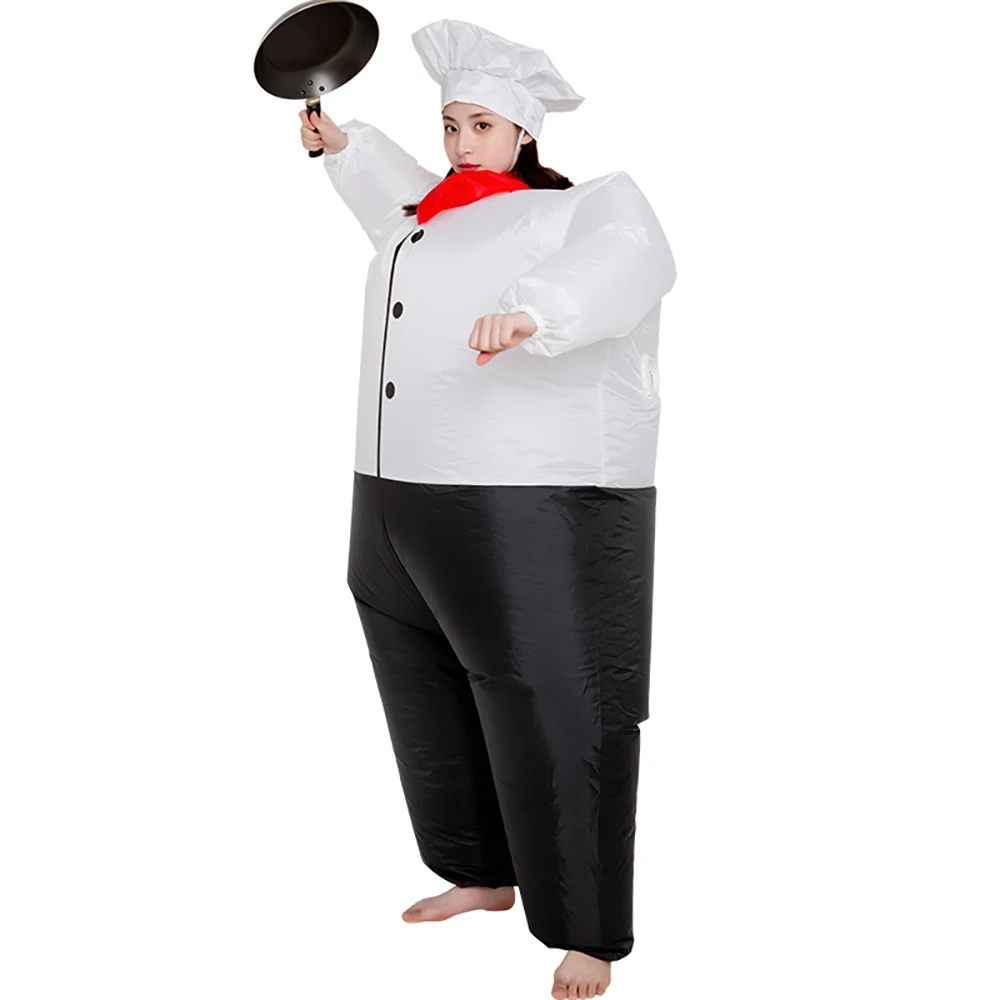 Надувной костюм повара для косплея забавный воздушный надувной нарядный