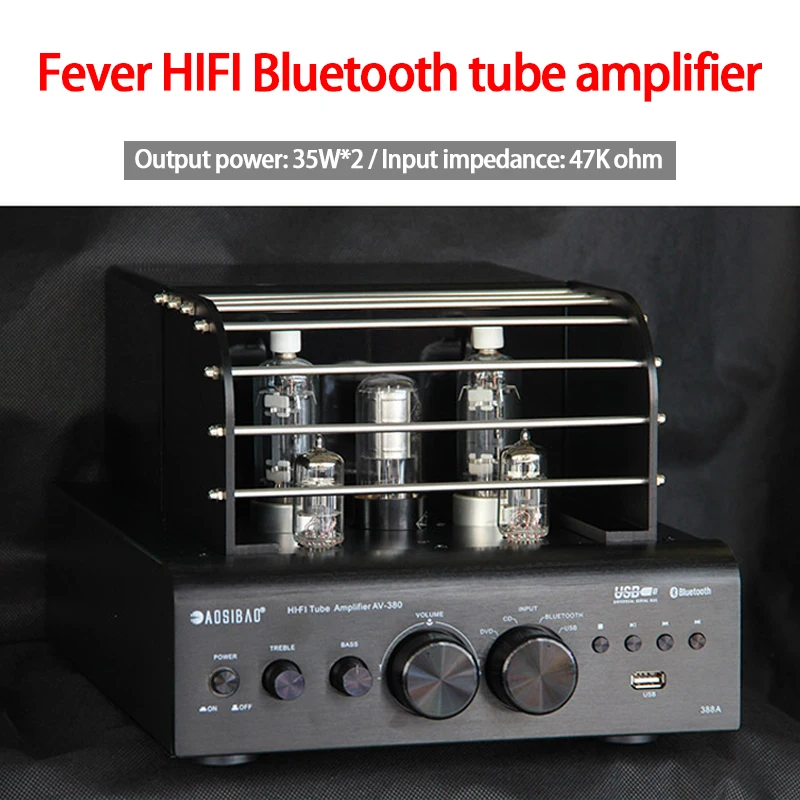 KYYSLB AV388 35 Вт * 2 Fever HIFI трубчатый усилитель Bluetooth U диск без потерь воспроизведения