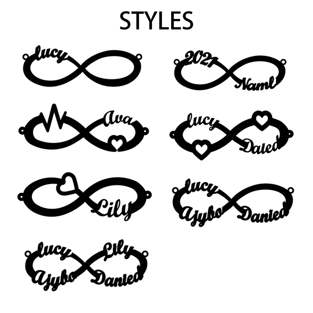 Skyrim Personalized Name Bracelet Stainless Steel Gold Color Chain Infinity Charm Bracelets Custom Jewelry Gift For Women Girls | Украшения