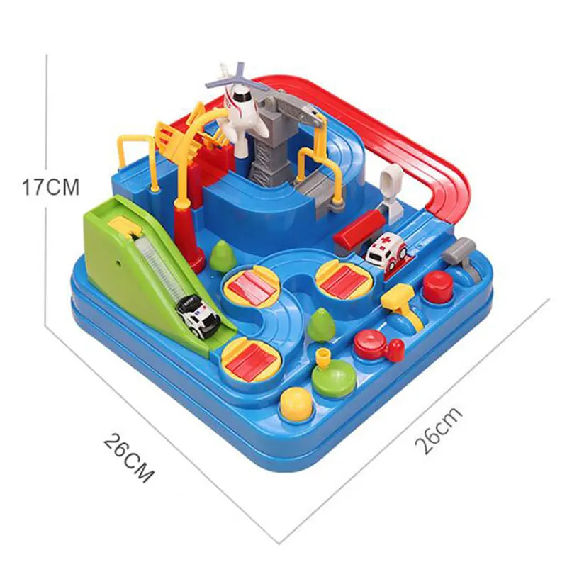 

Kids Educational Car Toys For Boys Track Adventure Brain Table Games Rail Cars Mechanical Parking Lots Children Xmas Gifts