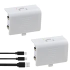 Аккумулятор 2 шт. с кабелем 2 в 1 для Xbox One  Xbox One SXbox One XXbox One Elite контроллеры геймпады