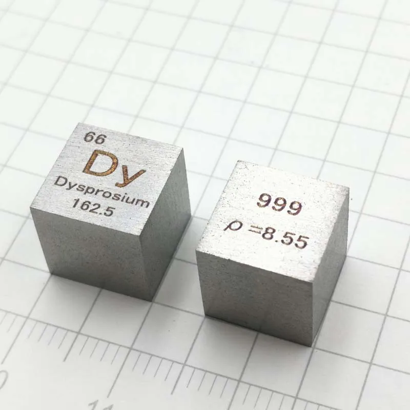 10 мм кубик для периодического стола Диспрозий Dy 99.9% чистый диспрозиума