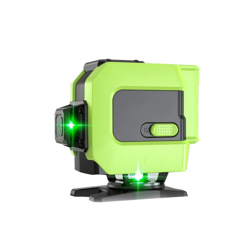 Лазерный уровень 16 линий 4D зеленая линия без базы вращение на 360° горизонтальный