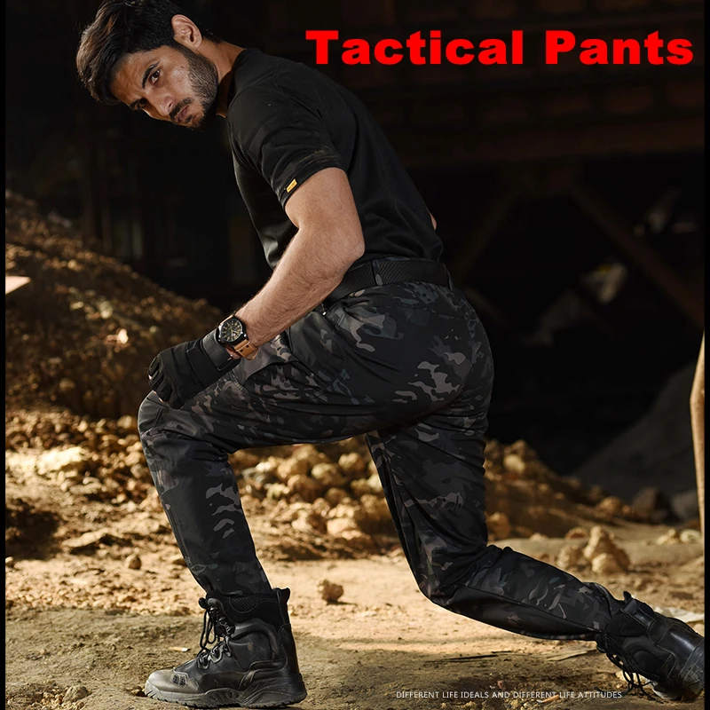Мужские камуфляжные штаны водонепроницаемые ветрозащитные Походные для