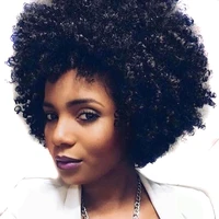 short hair afro kinky curly wigs with bangs for black women african synthetic glueless non lace ombre cosplay highlight wigs