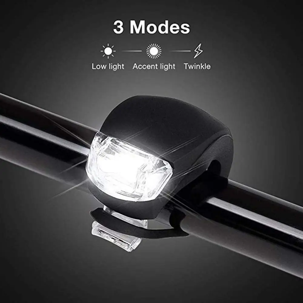 

4Pcs Bicycle Tail Lights Frog Lamp Silicone Led Head Front Rear Wheel Bike Light Waterproof Cycling Accessories Bicycle Lamp