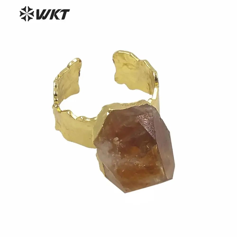 WT-R363 оптовая продажа женское кольцо с камнем нерегулярное А-метистом золотое