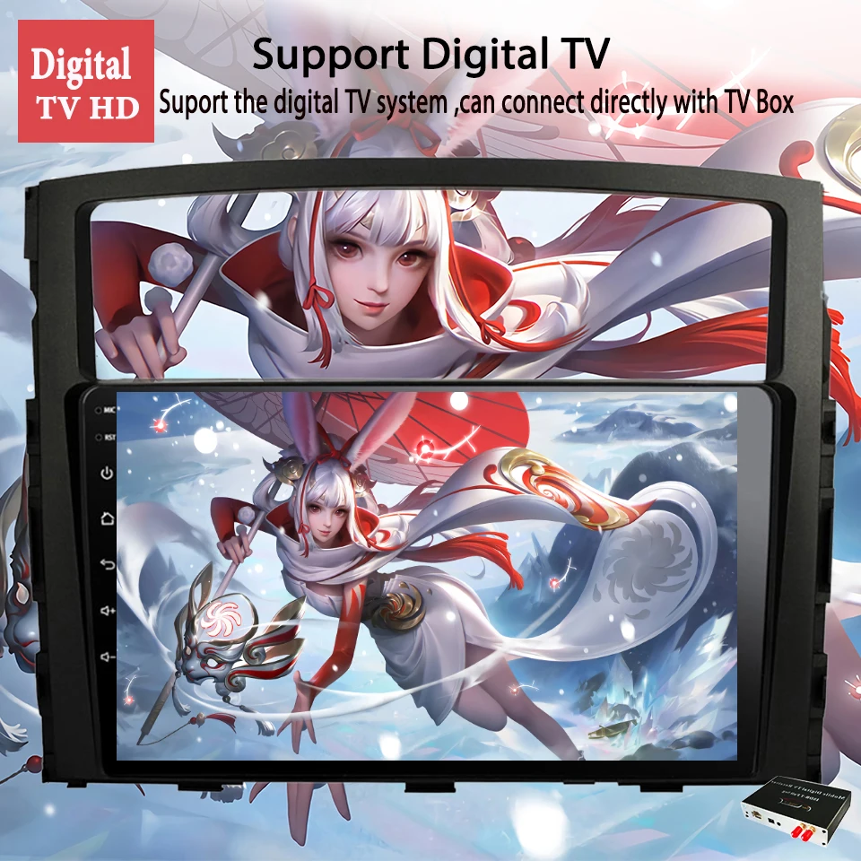 Автомобильный мультимедиа-радио аудио головное устройство с навигацией GPS, Carplay, RDS, 4G Lte для MITSUBISHI Pajero 2006-2015 на Android 11 8G 256G.