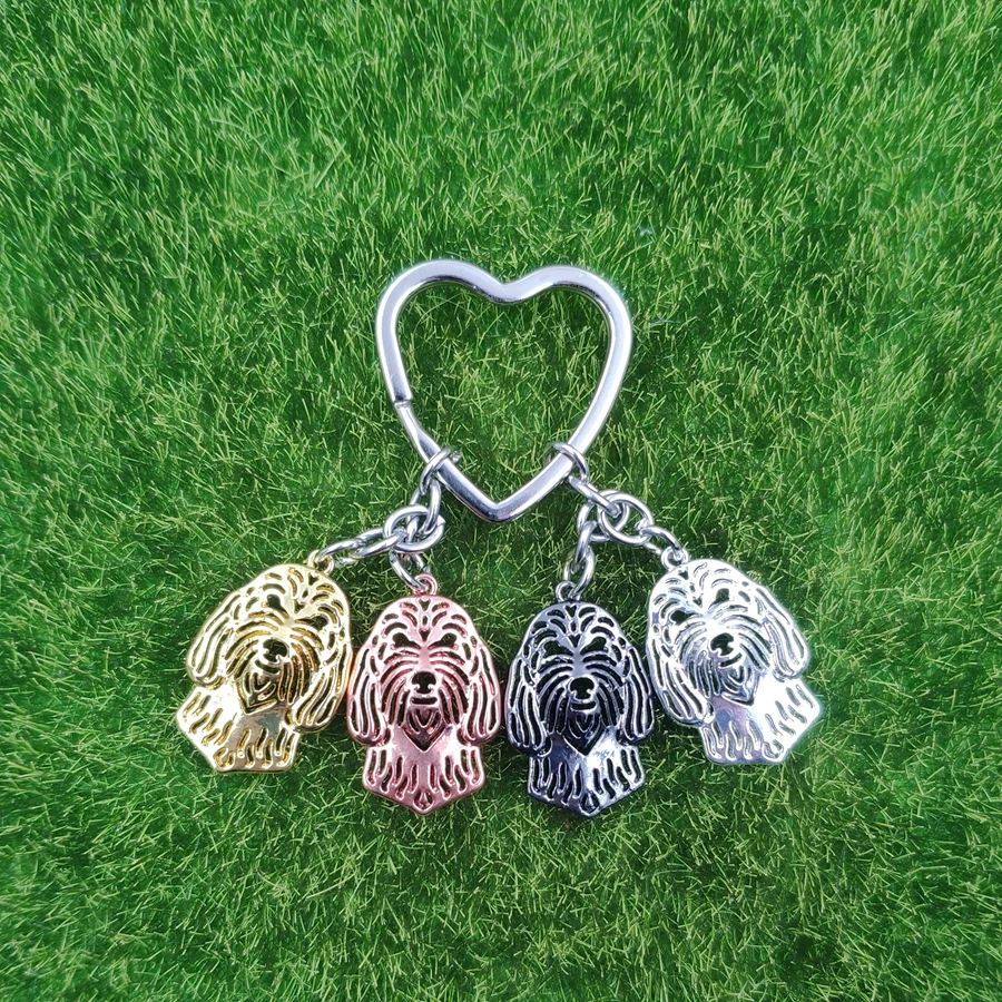 Милый брелок для ключей маленькая Бассет Грифон вендин собака животное позолоченный посеребренный брелок для женщин мужчин Милая забавная любовь K193