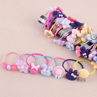 10pcs cute elastic hair bands girls sparking mini baby headdress tie gum ropes princess headwear hair accessories gift