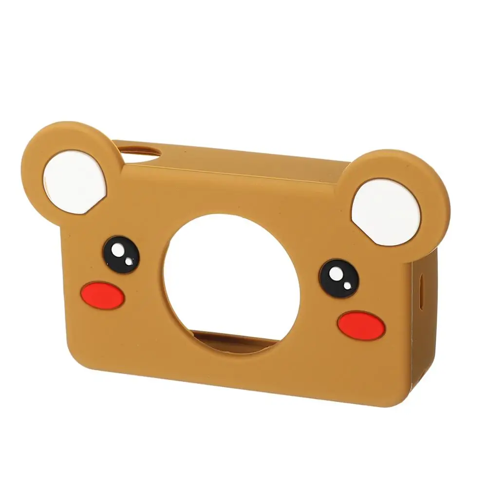 Bear 8MP 1080P HD Детская цифровая камера перезаряжаемая камера s детские игрушки с милым животным защитный чехол Рождественский подарок для девочек - Цвет: Bear