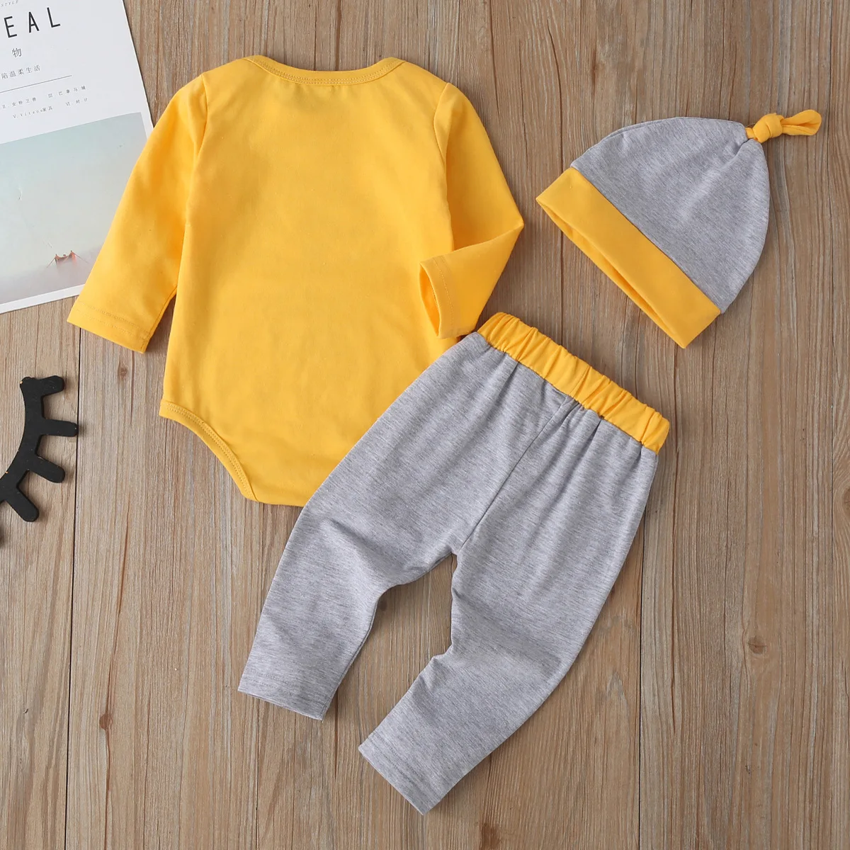 3 шт. Детский комплект из футболки леггинсов и шапки с длинным рукавом|Комплекты