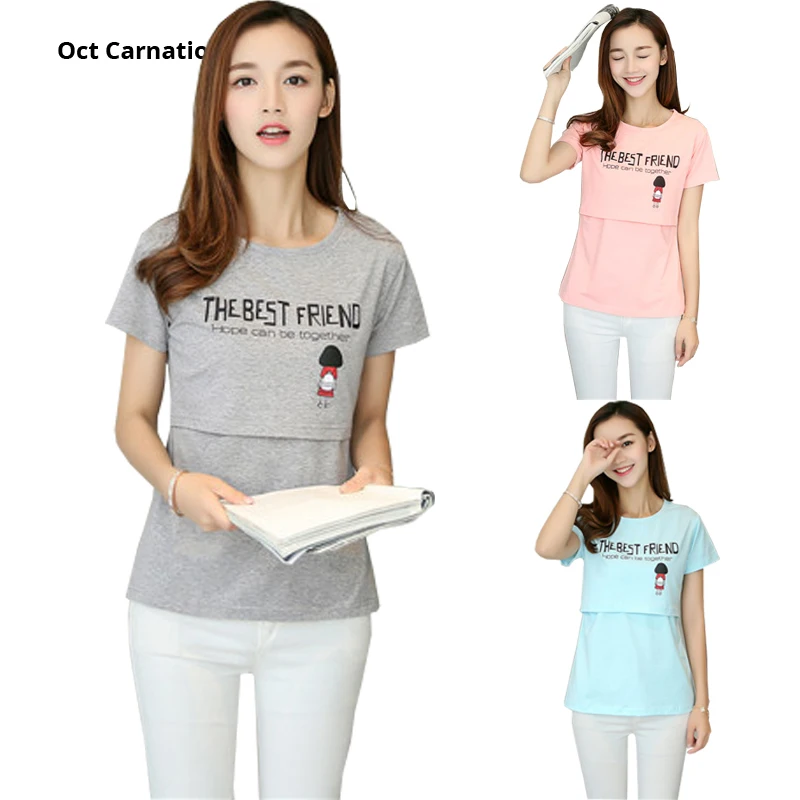 Женская Футболка для беременных летняя хлопковая футболка с коротким рукавом