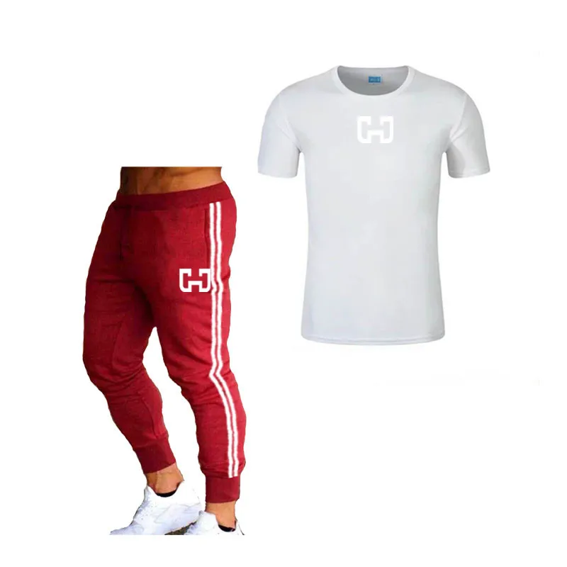 Компрессионные Мужские спортивные костюмы с принтом быстросохнущие комплекты