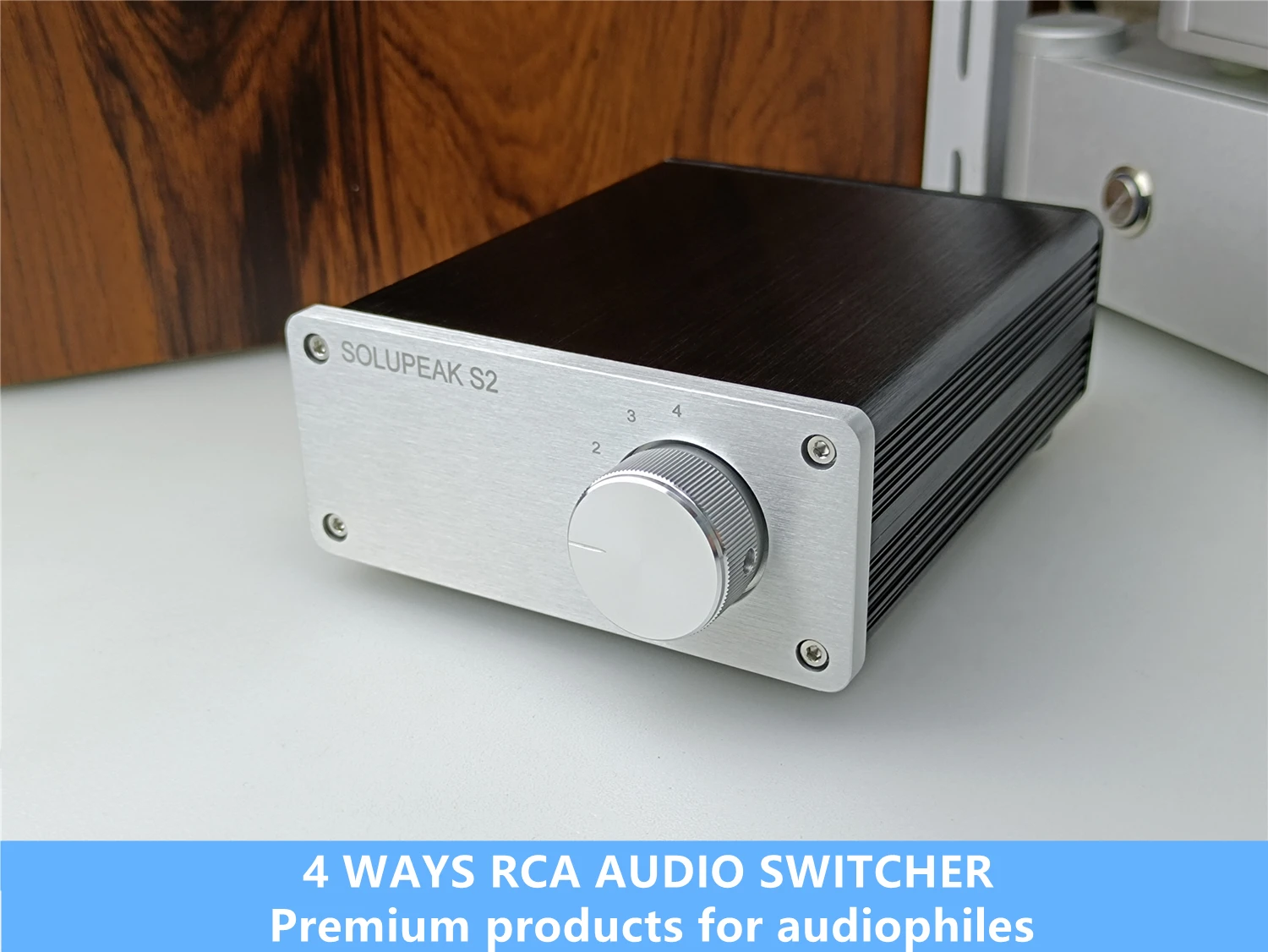 Сплиттер сигнала 4 в 1 аудиоразъем rca селектор переключатель источника HIFI вход