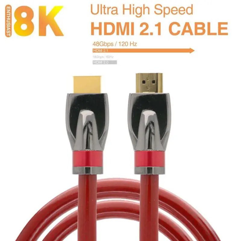 Кабель для HDMI 2 1 8K 3D HDTV UHD высокоскоростной плетеный шнур Xbox DVD плеер ПК |