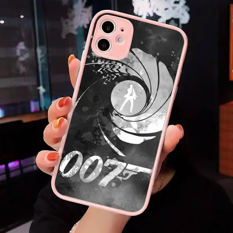 

James bond 007 Phone Case Matte Transparent for iPhone 7 8 11 12 s mini pro X XS XR MAX Plus cover funda