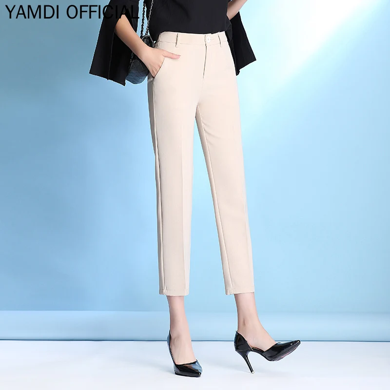 YAMDI корейские однотонные шаровары Летние Осенние повседневные свободные с