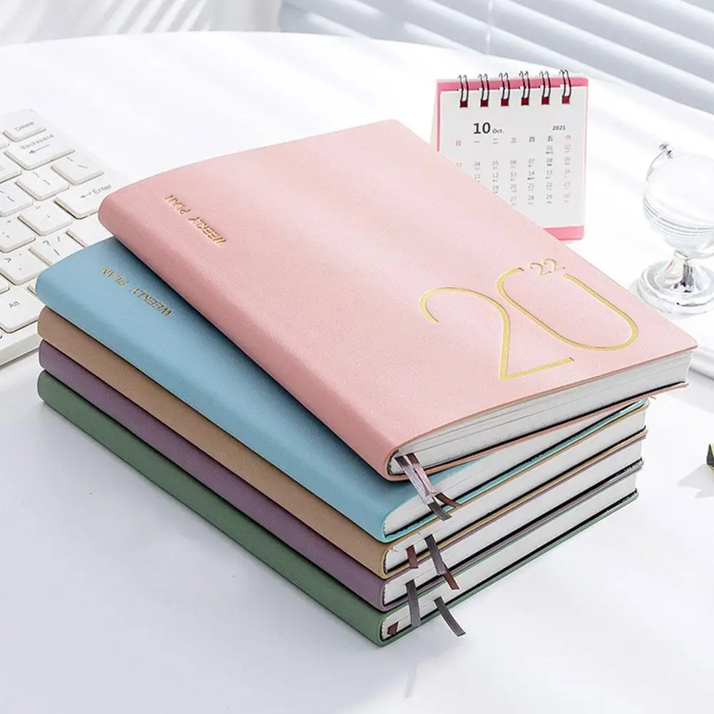 

2022 Daily Weekly Planner Notebook Super Thick Diary Stationery A5 Schedule Book Monthly Notepad Office Journal Z5a1