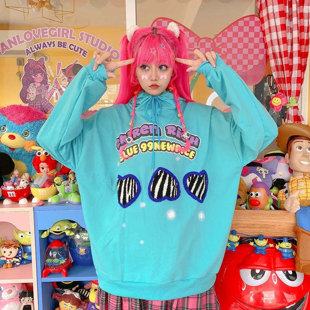 

Женская толстовка с капюшоном и надписью, свободного покроя