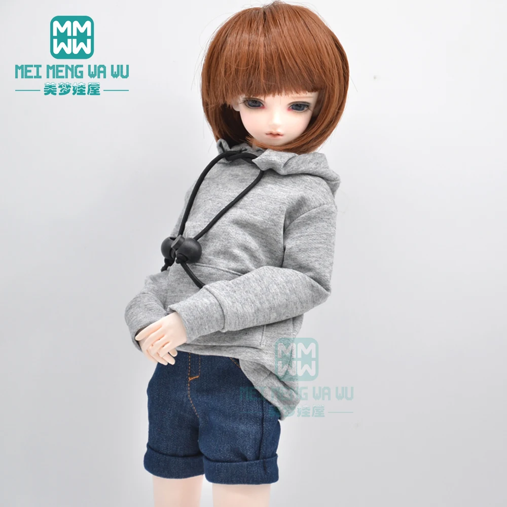 Одежда для кукол BJD 30-45 см 1/4 дюйма MSD MYOU YOSD модный свитер с капюшоном белый черный